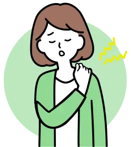 肩こりに悩む女性のイラスト